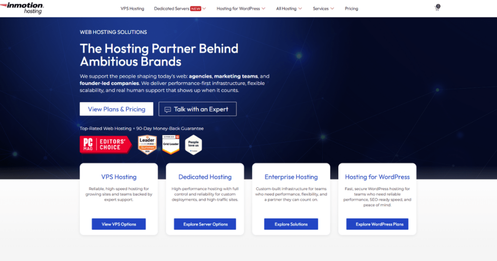 In Motion Hosting, best web hosting company for many sites